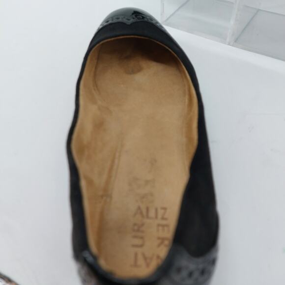 Naturalizer Size 8 Clarise Ballet Flats Patent Leather Fabric Preppy - Picture 9 of 12